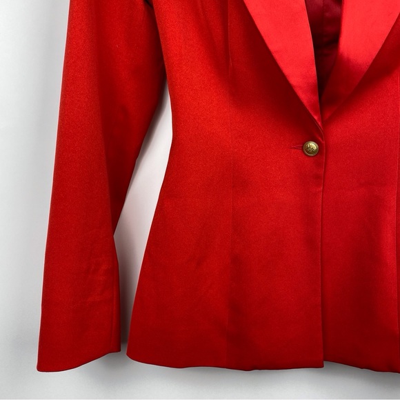 House of CB Blazer Women’s Red Size Small Grommet Lace Shoulder OR TRADE FOR XS - Picture 7 of 12